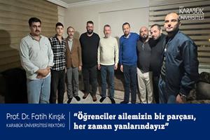 Rektör Prof. Dr. Fatih Kırışık, Filistinli ve Ürdünlü Öğrencilerle Bir Araya Geldi
