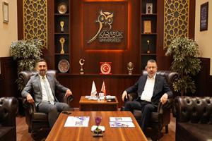 Safranbolu AK Parti İlçe Başkanı Yasin Aydın’dan KBÜ Rektörü Kırışık’a Ziyaret