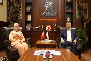 Karabük Ticaret İl Müdürü Gamze Aydın’dan Rektör Prof. Dr. Fatih Kırışık’a Ziyaret