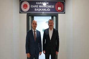 Rektör Prof. Dr. Fatih Kırışık’tan Karabük İdare Mahkemesi Başkanı Sefa Savaş Kan’a Ziyaret