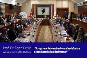 KBÜ Senatosunda Akademik Performans, Projeler ve Stratejik Hedefler Değerlendirildi