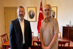 Rektör Prof. Dr. Fatih Kırışık’tan Kültür ve Sanat Politikaları Kurulu Başkan Vekili İskender Pala’ya Ziyaret