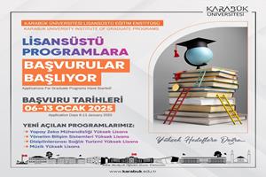 Lisansüstü Programlara Başvurular Başlıyor