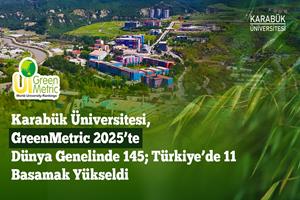 Karabük Üniversitesi, GreenMetric 2025’te Dünya Genelinde 145; Türkiye’de 11 Basamak Yükseldi